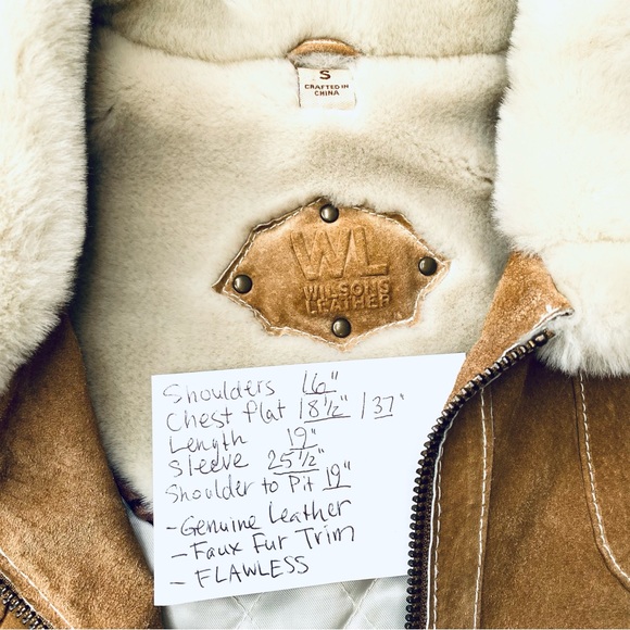 FREE PEOPLE Wilson’s Leather Penney Lane choker collar bomber jacket brown S - Picture 7 of 10